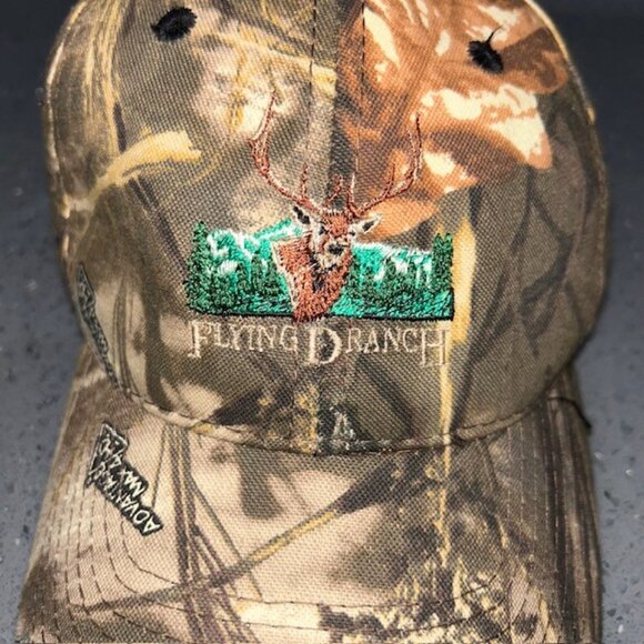 Flying D Ranch Realtree Strapback Hat Camouflage One Size Port Authority NWOT - Picture 2 of 7